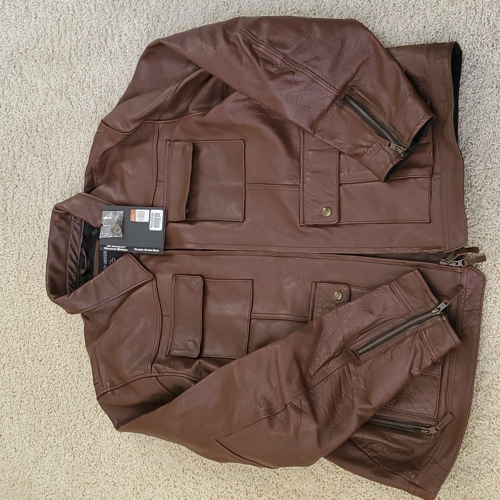 Men's Harley-Davidson Portage Midweight Brown Leather Jacket.